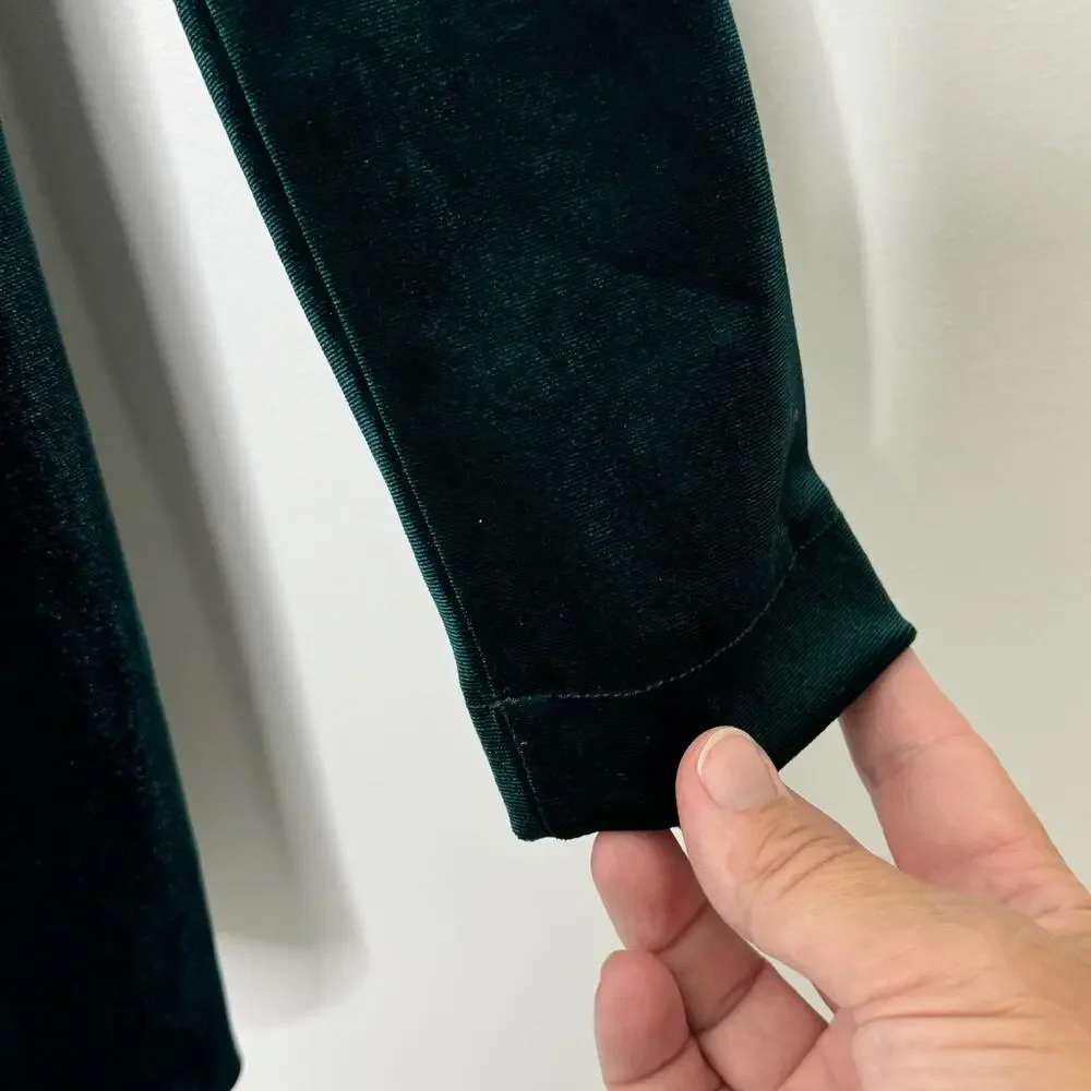 Rinascimento‎ Velvet Blazer Women's Size XS Green